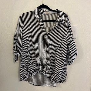Striped blue blouse